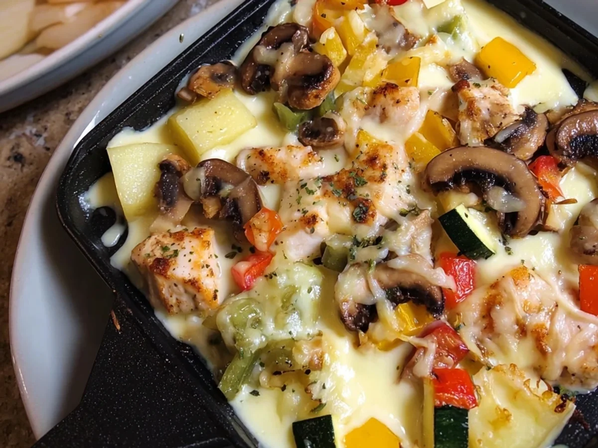 Buntes Sahne-Hähnchen-Raclette: Cremig & Kreativ - Bild 1
