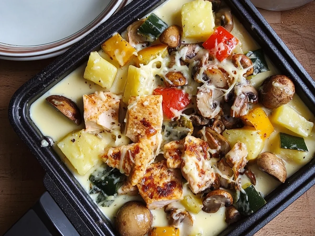 Buntes Sahne-Hähnchen-Raclette: Cremig & Kreativ - Bild 2