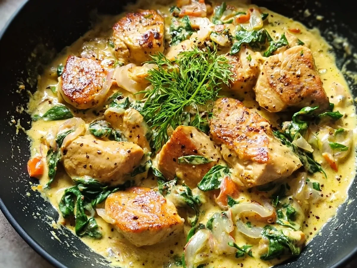 Cremige Hähnchen-Frischkäse-Pfanne: Einfach & Low Carb - Bild 1