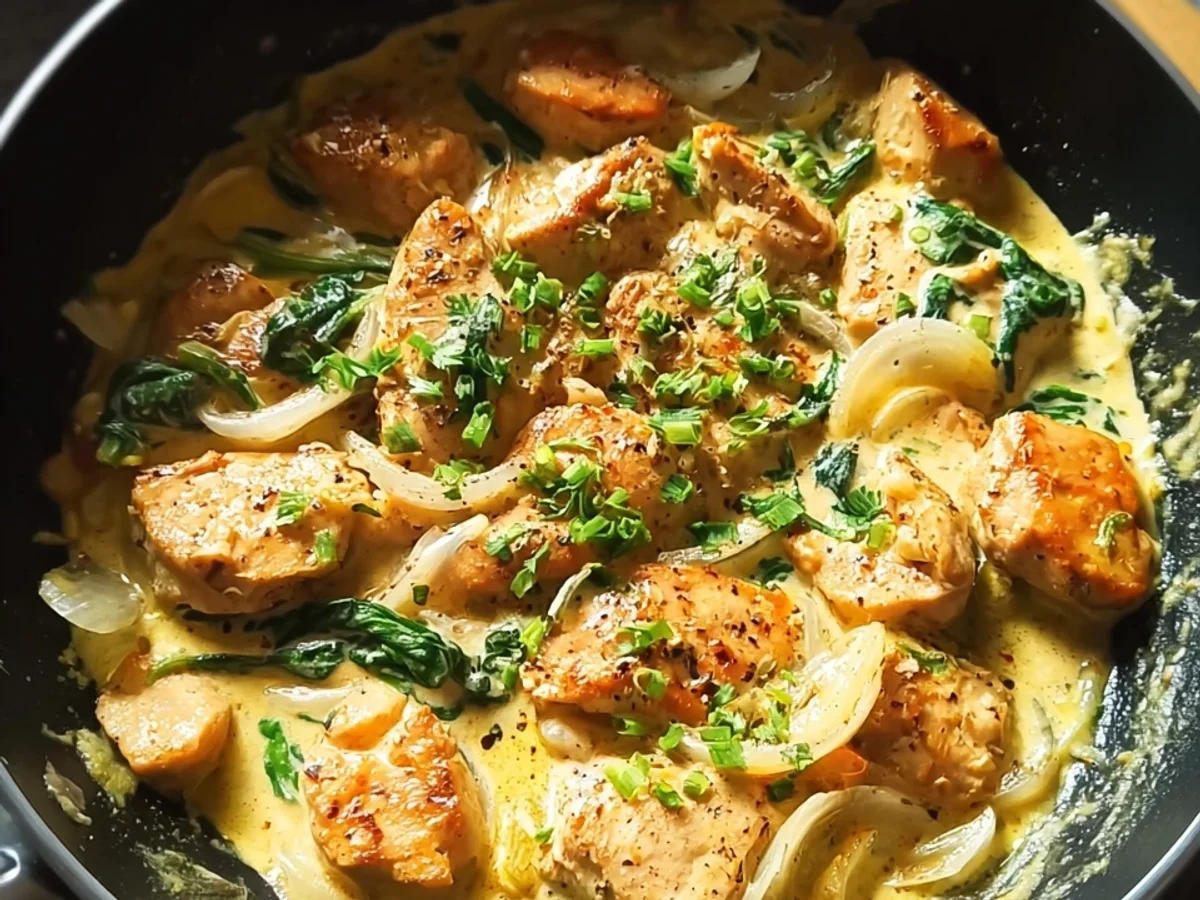 Cremige Hähnchen-Frischkäse-Pfanne: Einfach & Low Carb - Bild 2