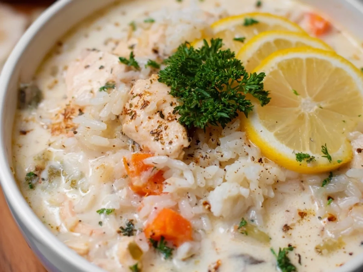 Cremige Hühnersuppe mit Reis und Zitrone: Mein Seelenwärmer - Bild 1