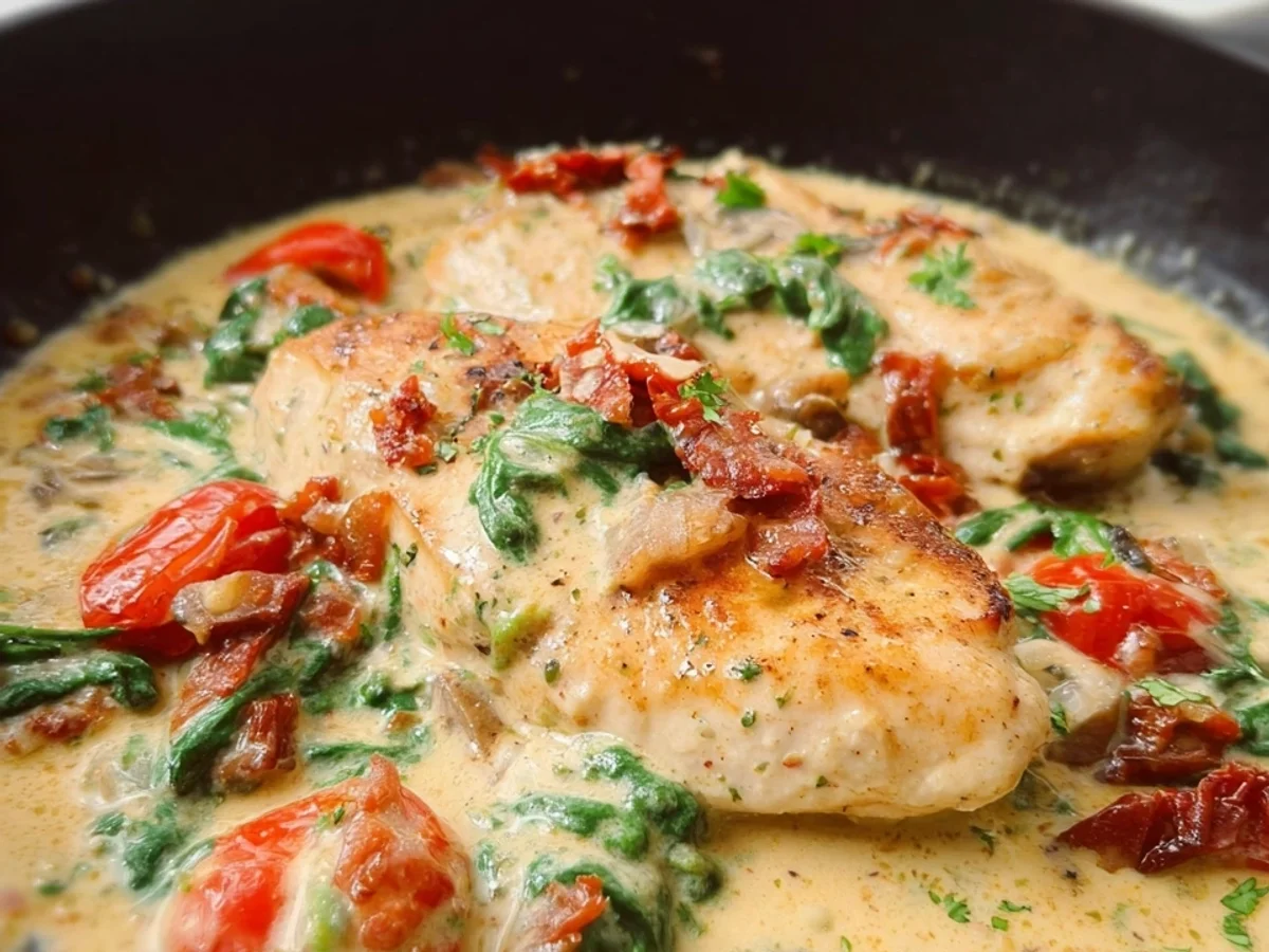 Cremige Toskanische Hähnchenpfanne: Low Carb & Gesund - Bild 2