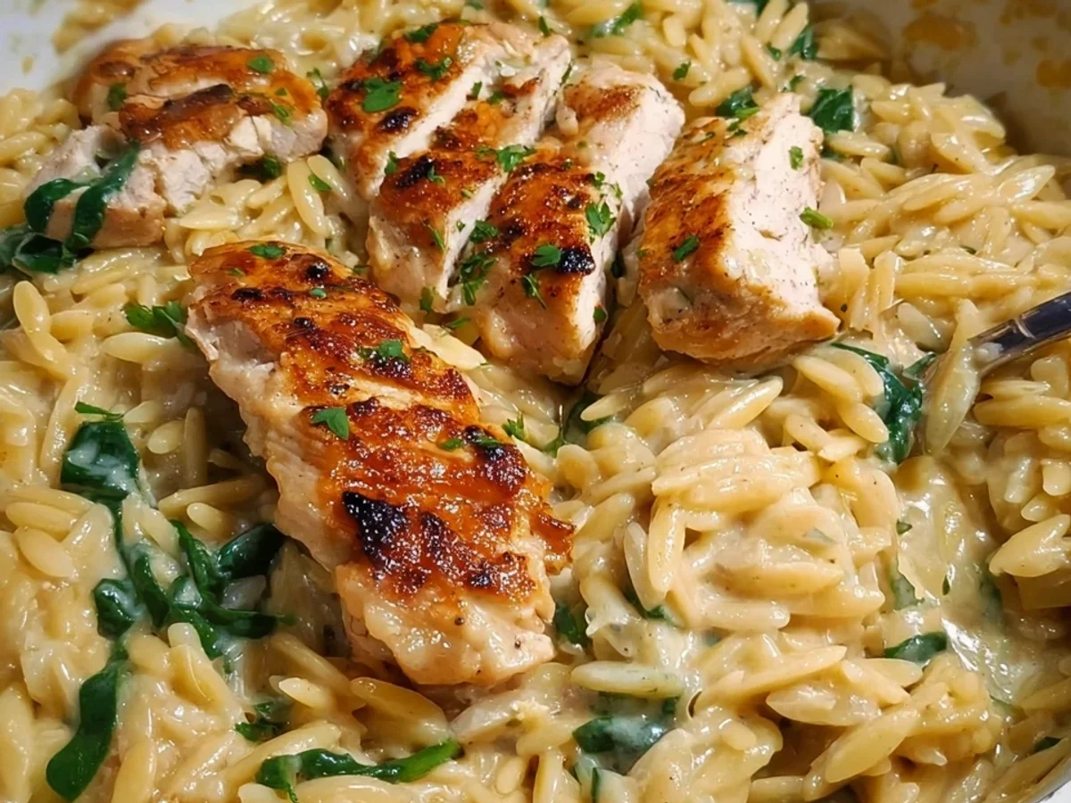 Cremiges One Pot Orzo mit Hähnchen: Schnell & Einfach - Bild 1