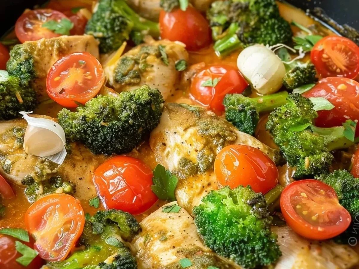 Dein Frisches Brokkoli Hähnchen mit Tomaten - Bild 1