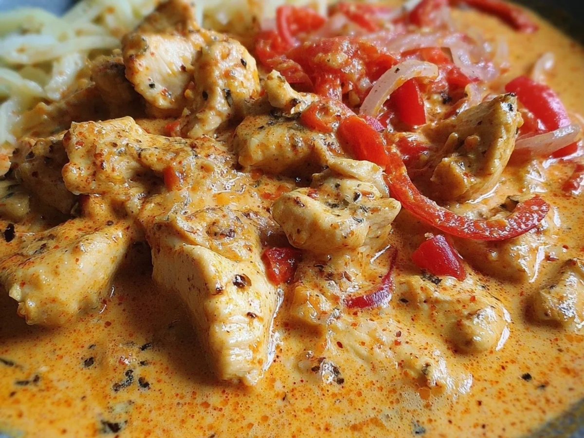 Feuriges Hähnchen-Geschnetzeltes mit Ajvarsauce - Bild 1