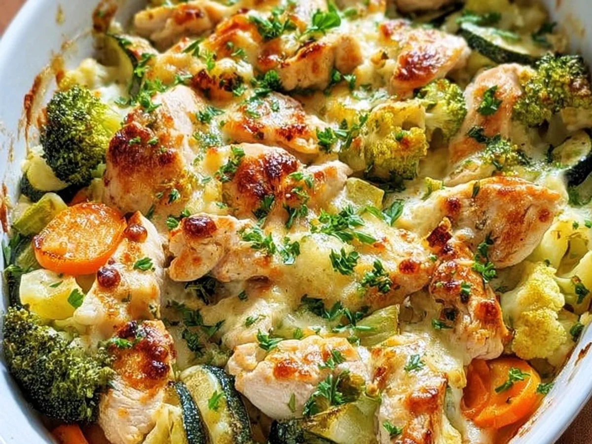 Gemüse-Auflauf Hähnchenbrust: Dein herzhafter Low-Carb - Bild 1