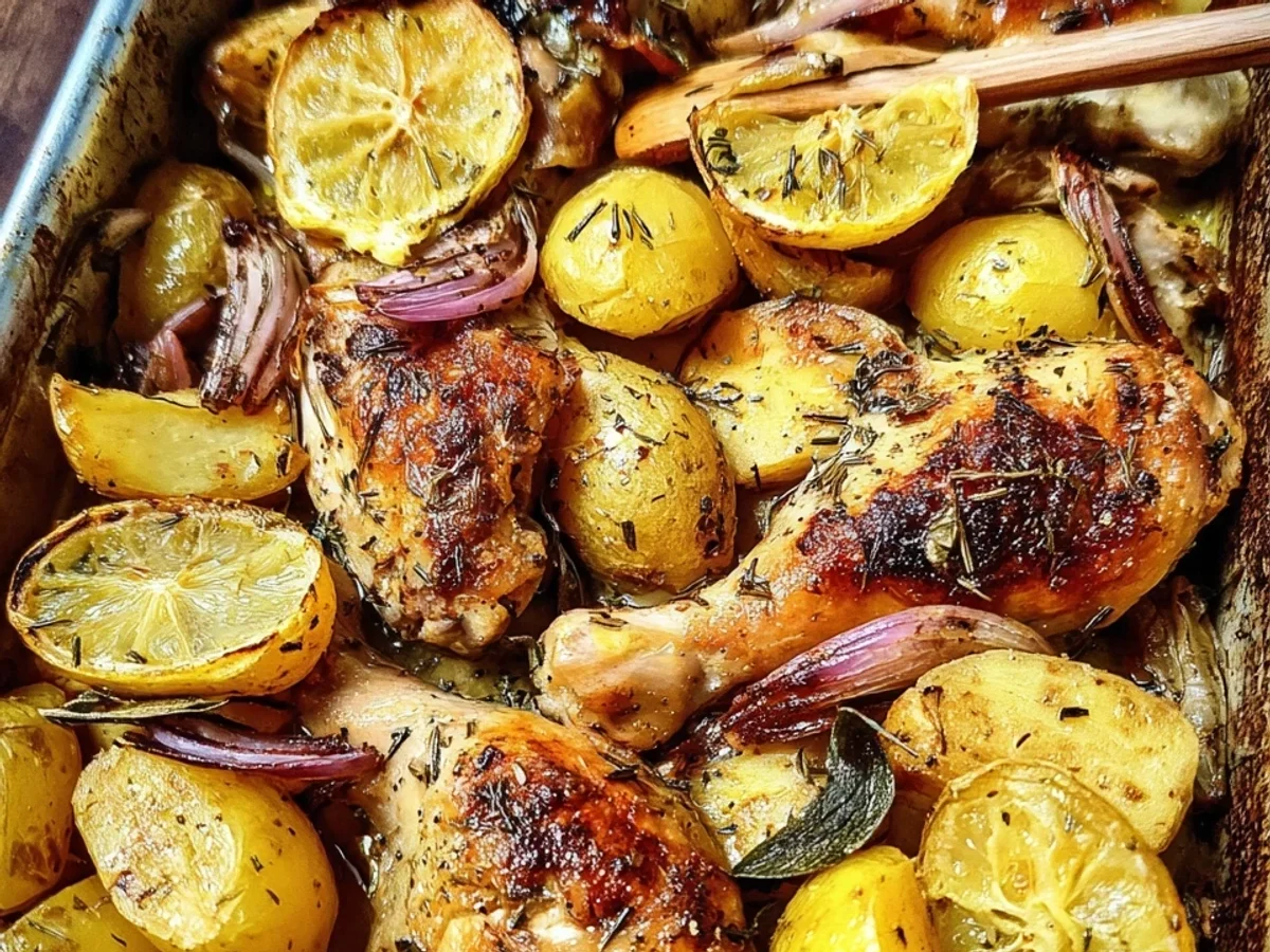 Griechisches Hähnchen mit Kartoffeln: Herzhaft & Einfach - Bild 1