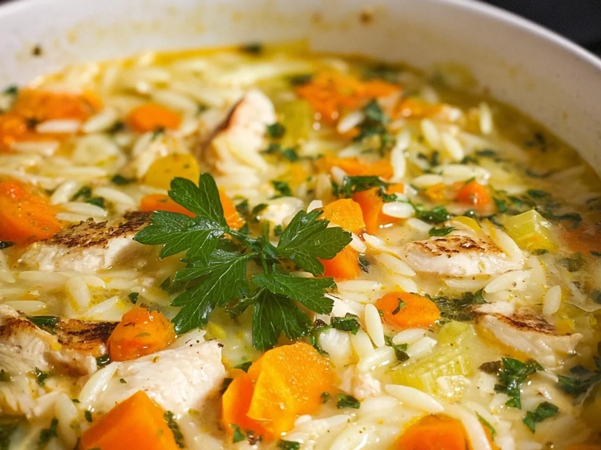 Herzhafte Hähnchen Risoni Suppe: Schnell & Seelenwärmend - Bild 2