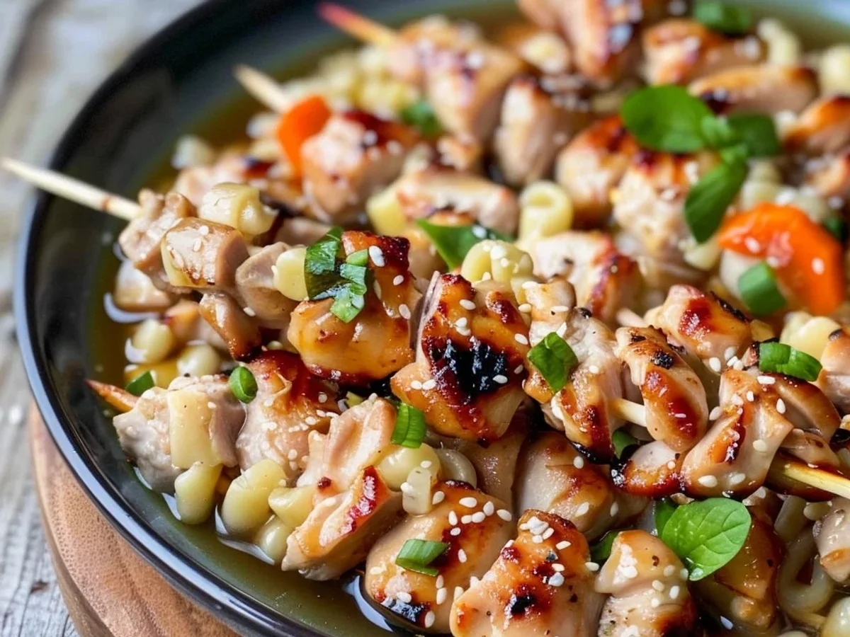Hähnchen in Soja-Honig-Marinade: Asiatische Spieße - Bild 2