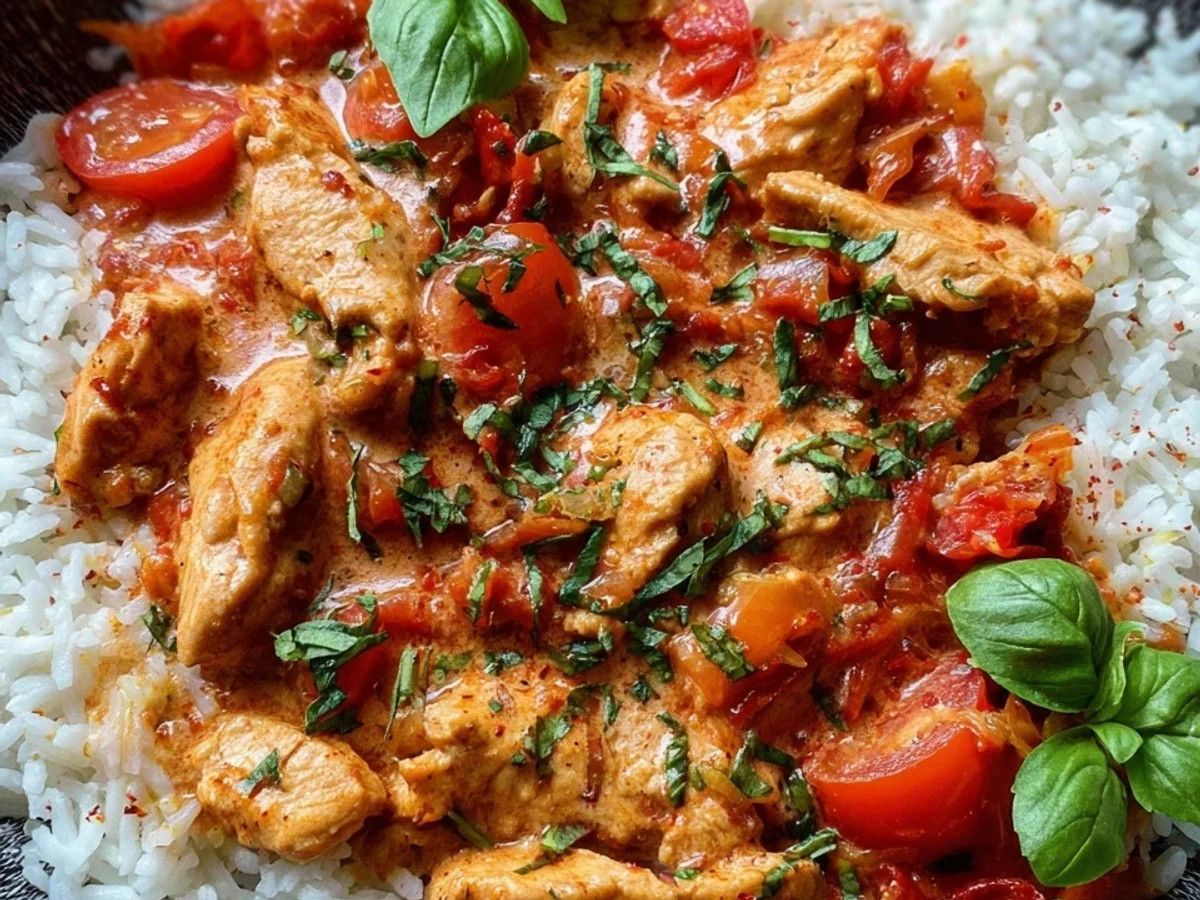 Hähnchen mit Reis & Tomatensoße: Gesundes Meal Prep - Bild 2