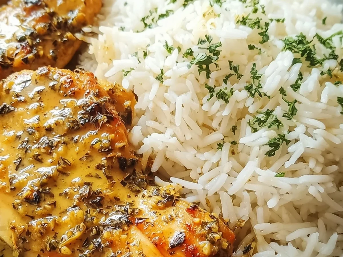 Honig Senf Hähnchen mit Reis: Cremig & Schnell! - Bild 1