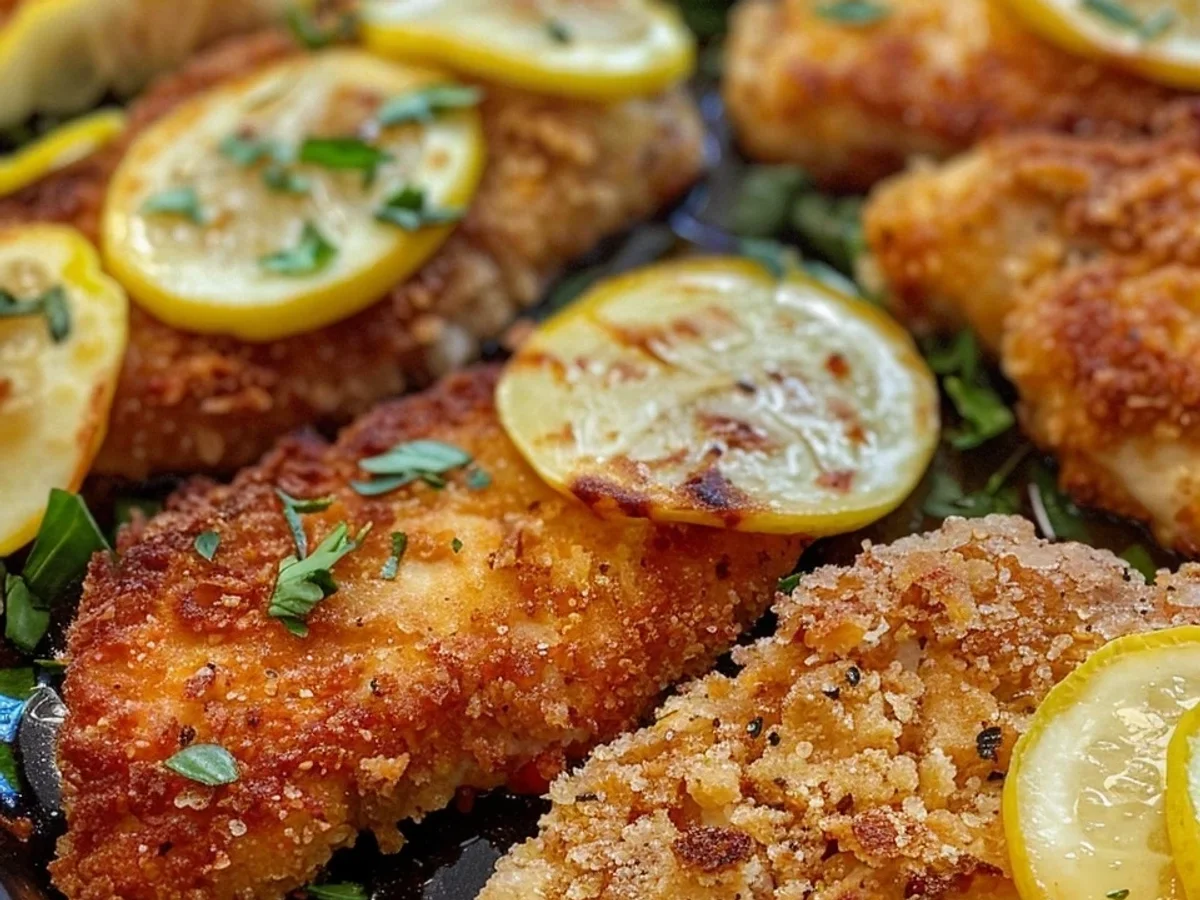 Knusprige Panierte Parmesan Hähnchenschnitzel aus dem Ofen - Bild 1