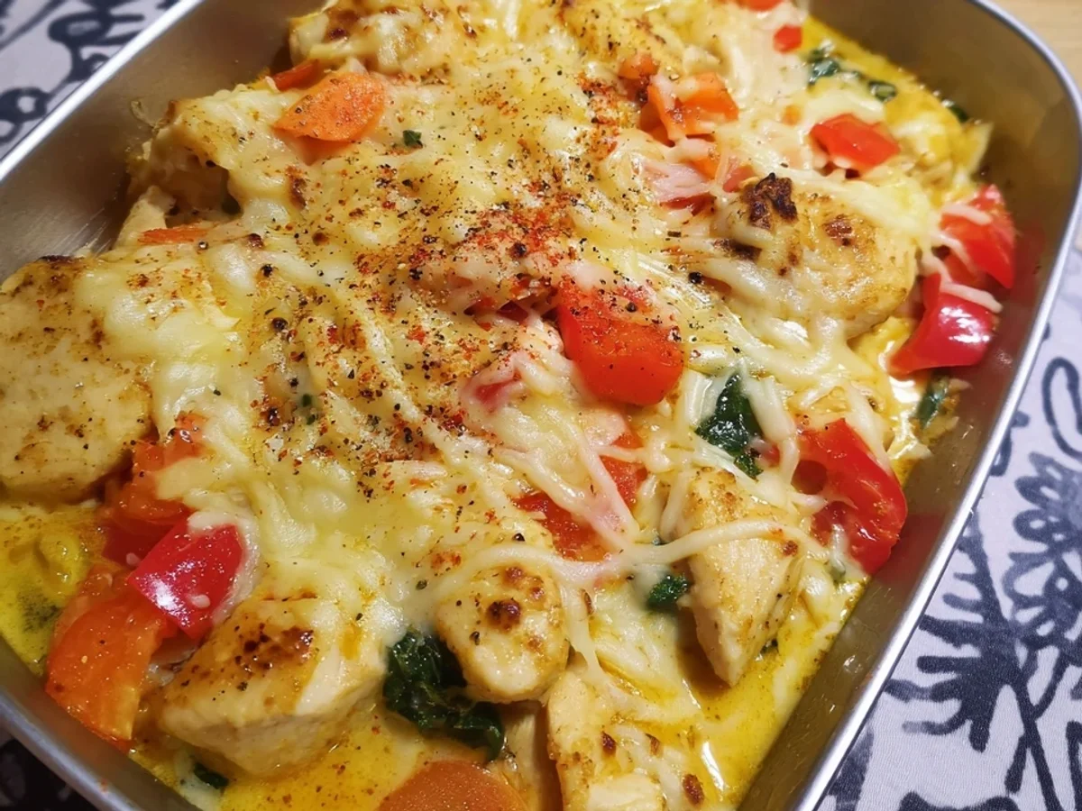 Low Carb Hähnchen Curry Auflauf: Cremig & Herzhaft - Bild 1