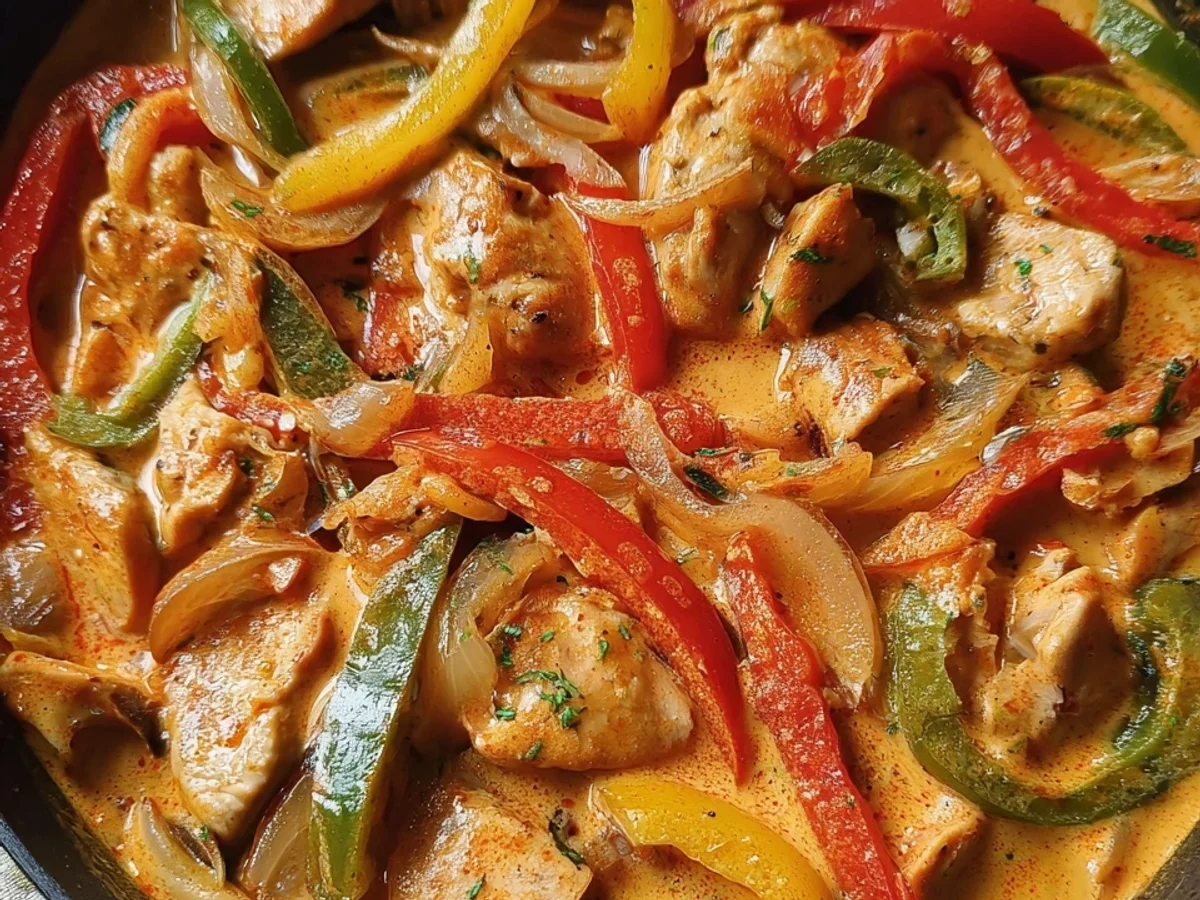 Low Carb Hähnchen-Paprika-Pfanne: Einfach & Herzhaft - Bild 1
