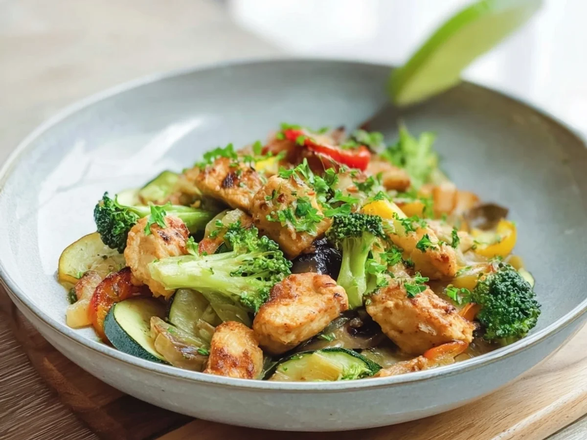 Low Carb Hähnchenpfanne: Schnell & Zart mit Gemüse - Bild 1