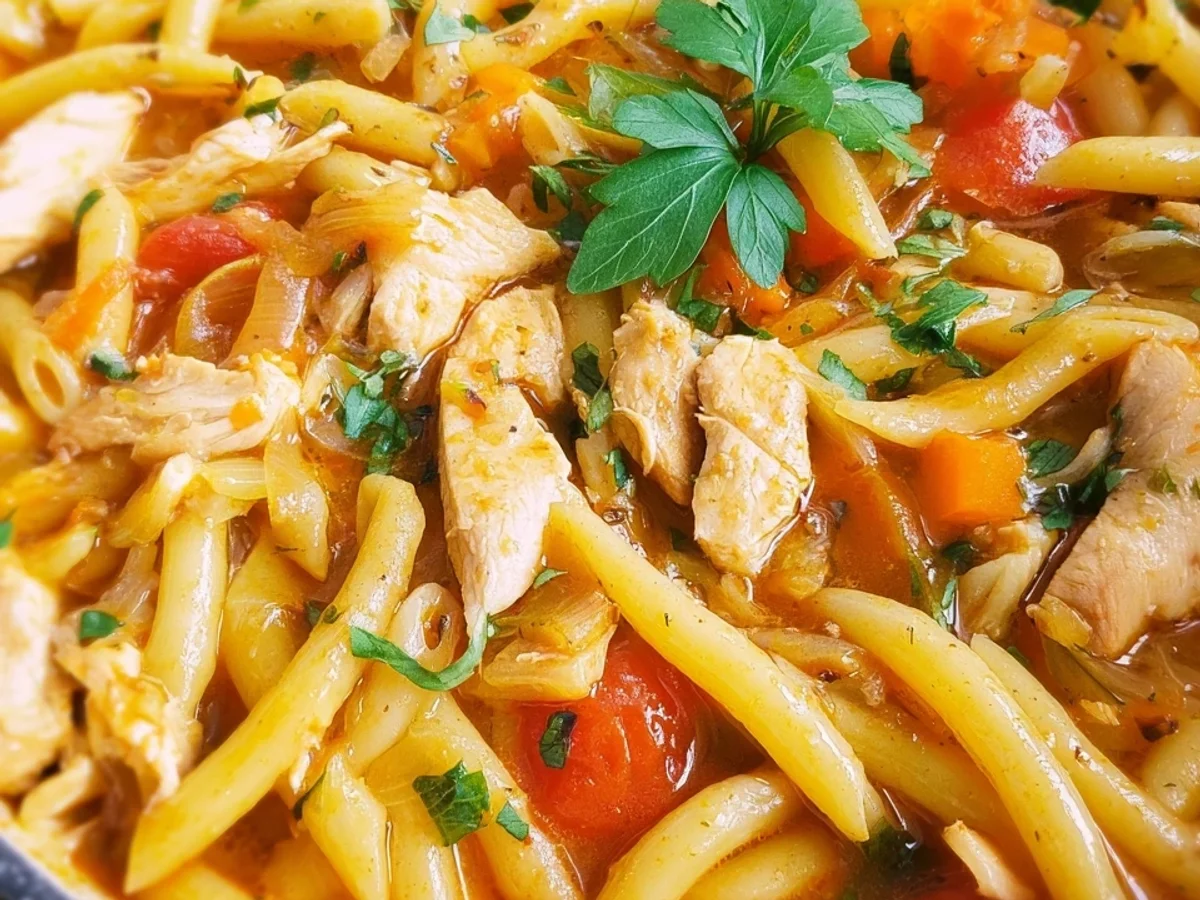 One-Pot-Pasta mit Hähnchen: Cremig, einfach, schnell - Bild 1
