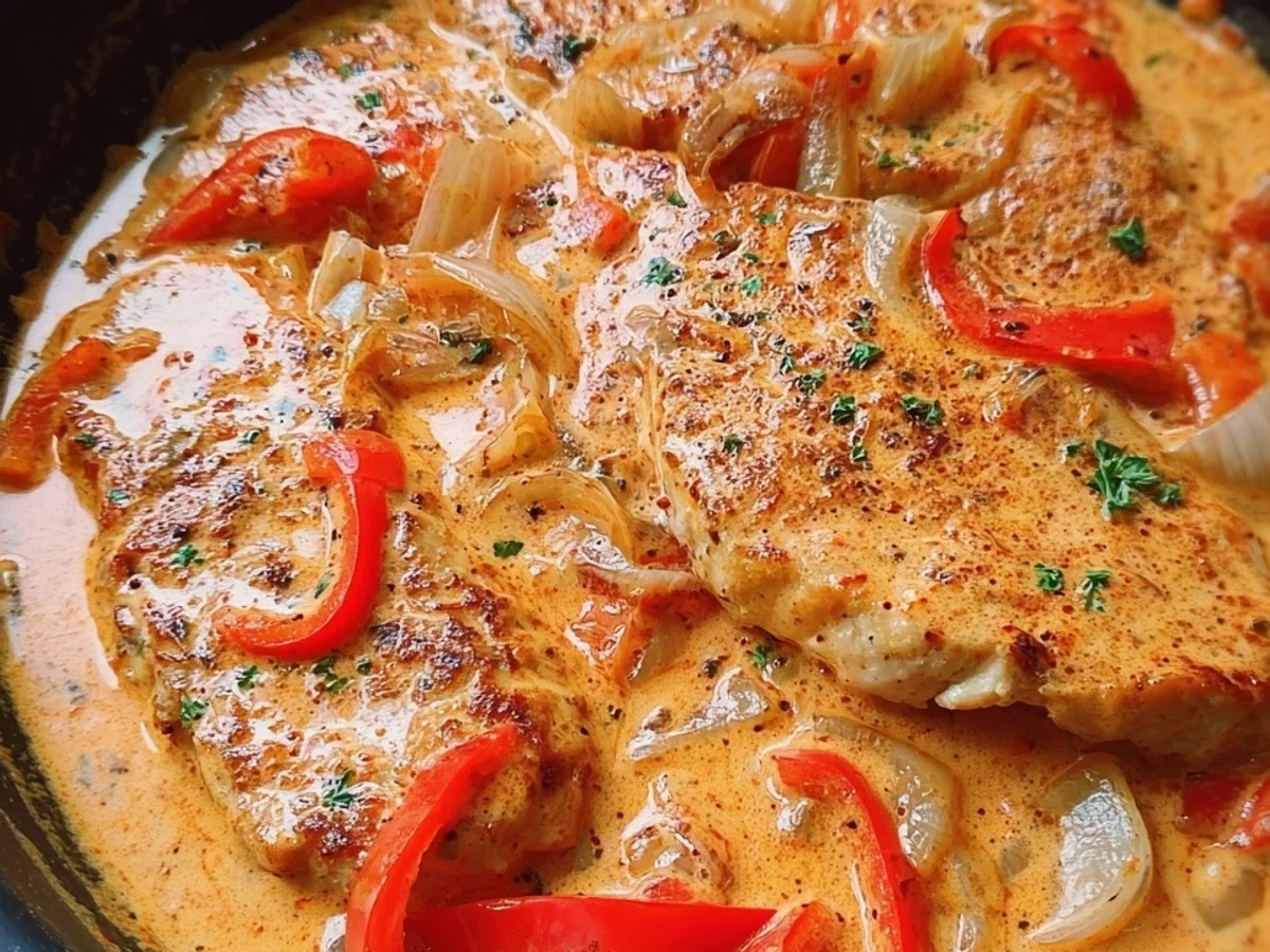 Paprika Rahm Schnitzel selbstgemacht: Cremig & einfach - Bild 1