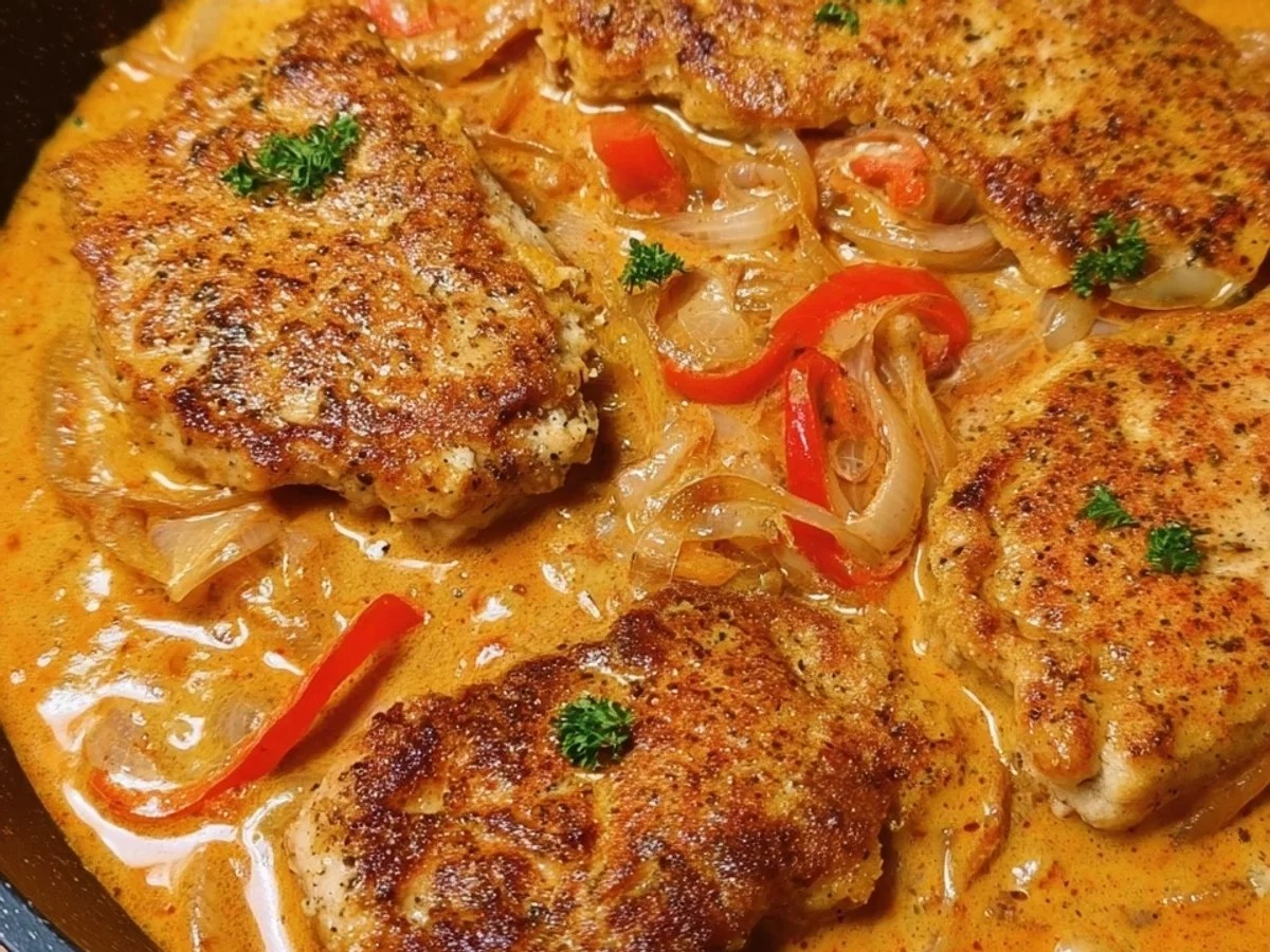 Paprika Rahm Schnitzel selbstgemacht: Cremig & einfach - Bild 2