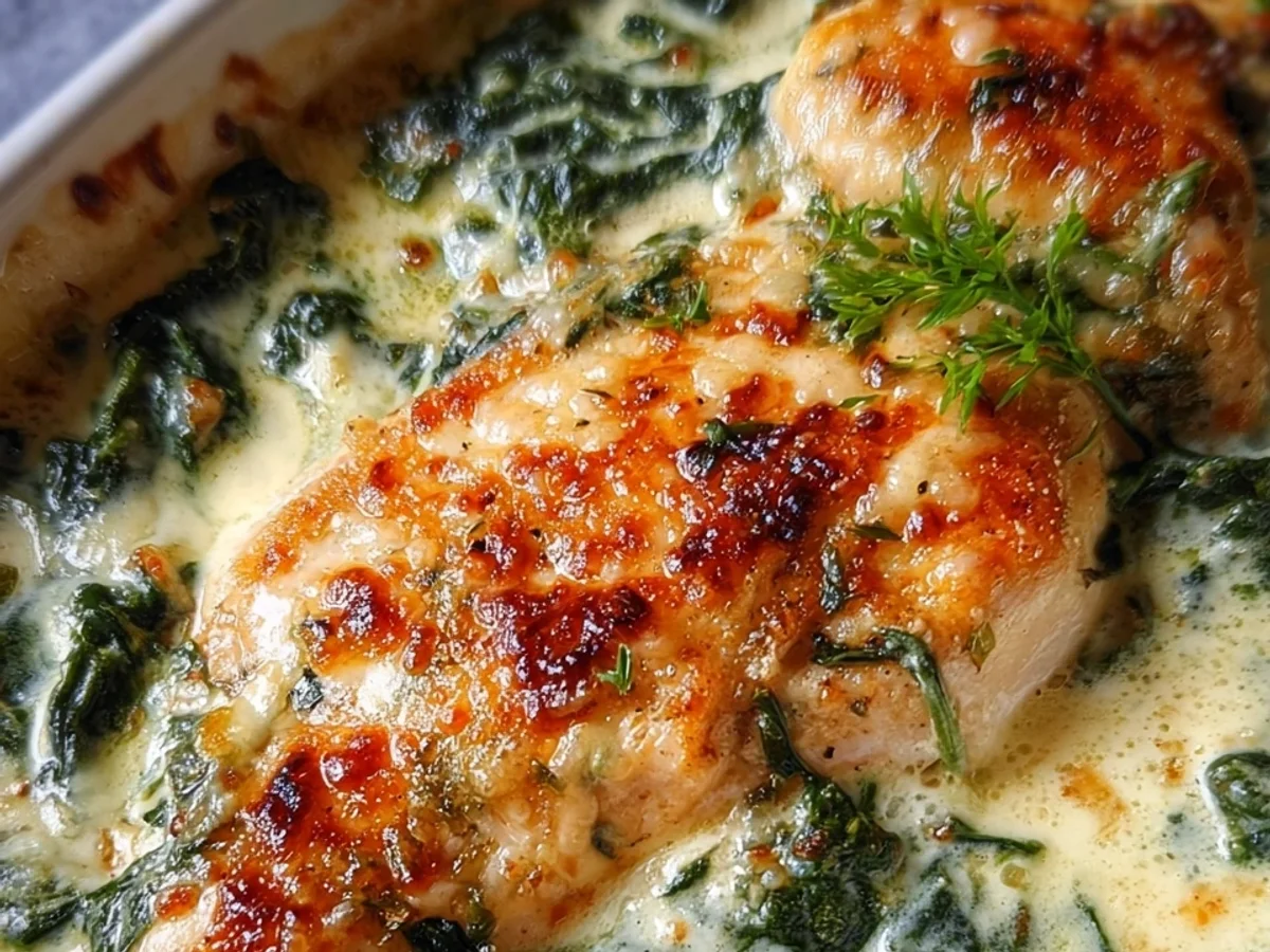Parmesan Hähnchen in cremiger Spinatsoße: Ofenliebe pur - Bild 2