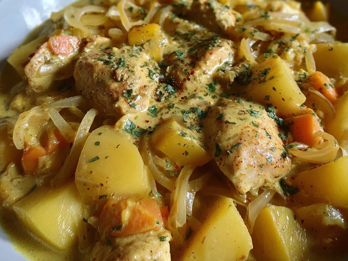 Pfirsich-Curry-Hähnchen-Auflauf: Süß-würziges Ofenglück - Bild 1
