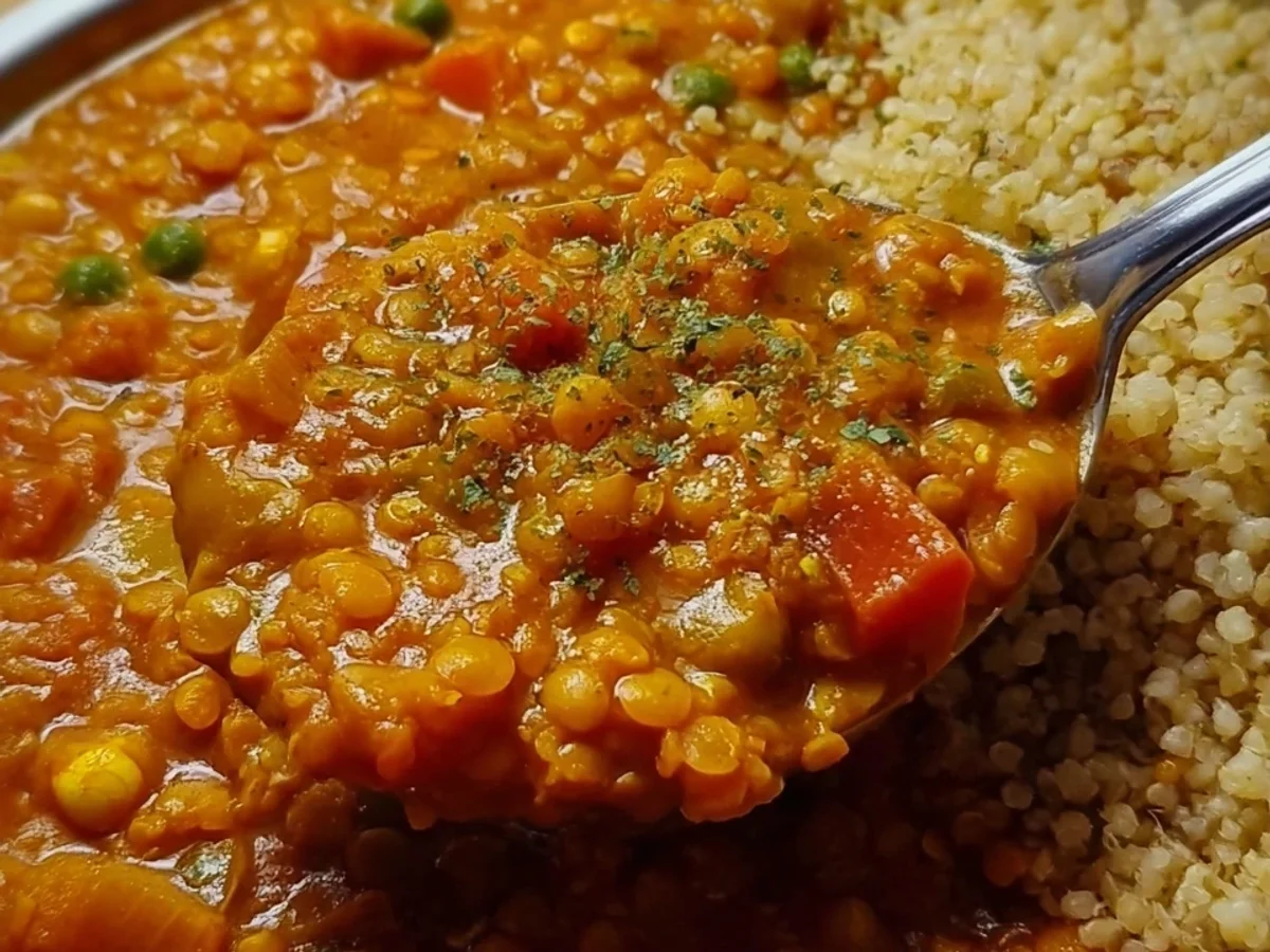 Rotes Linsencurry Rezept mit Kokosmilch: Cremig & Würzig - Bild 1