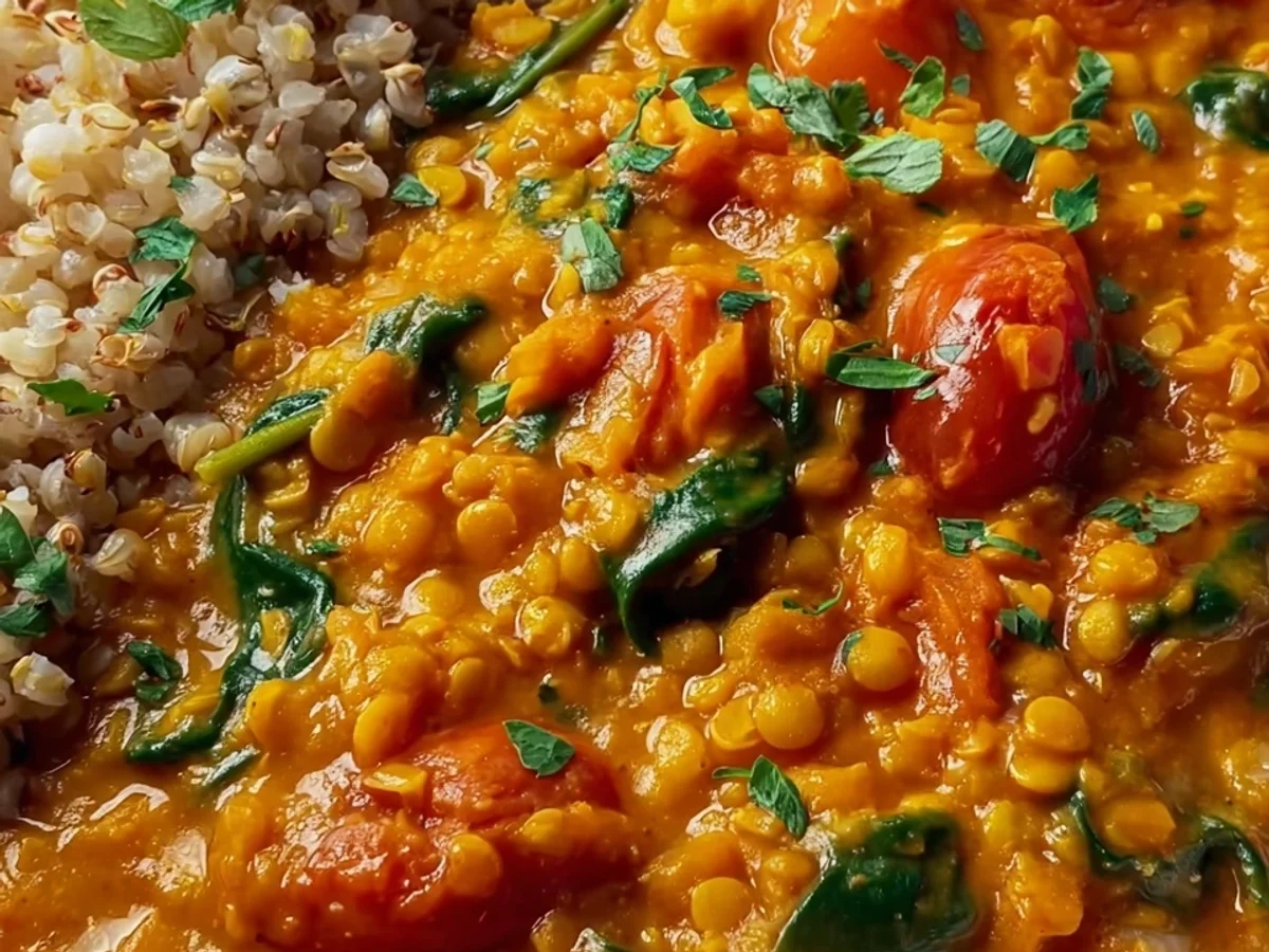 Rotes Linsencurry Rezept mit Kokosmilch: Cremig & Würzig - Bild 2