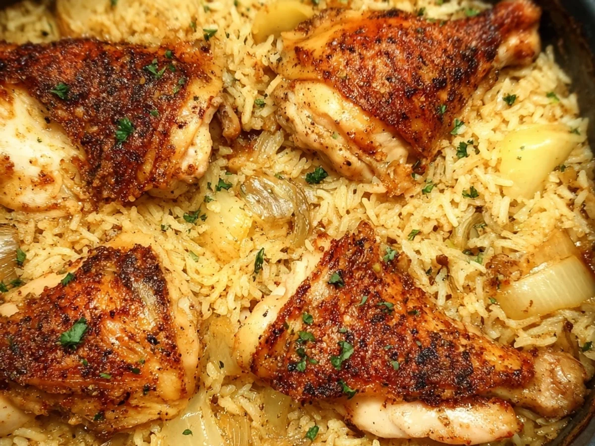 Saftige One Pot Hähnchenkeulen Reis Dampfbackofen - Bild 1