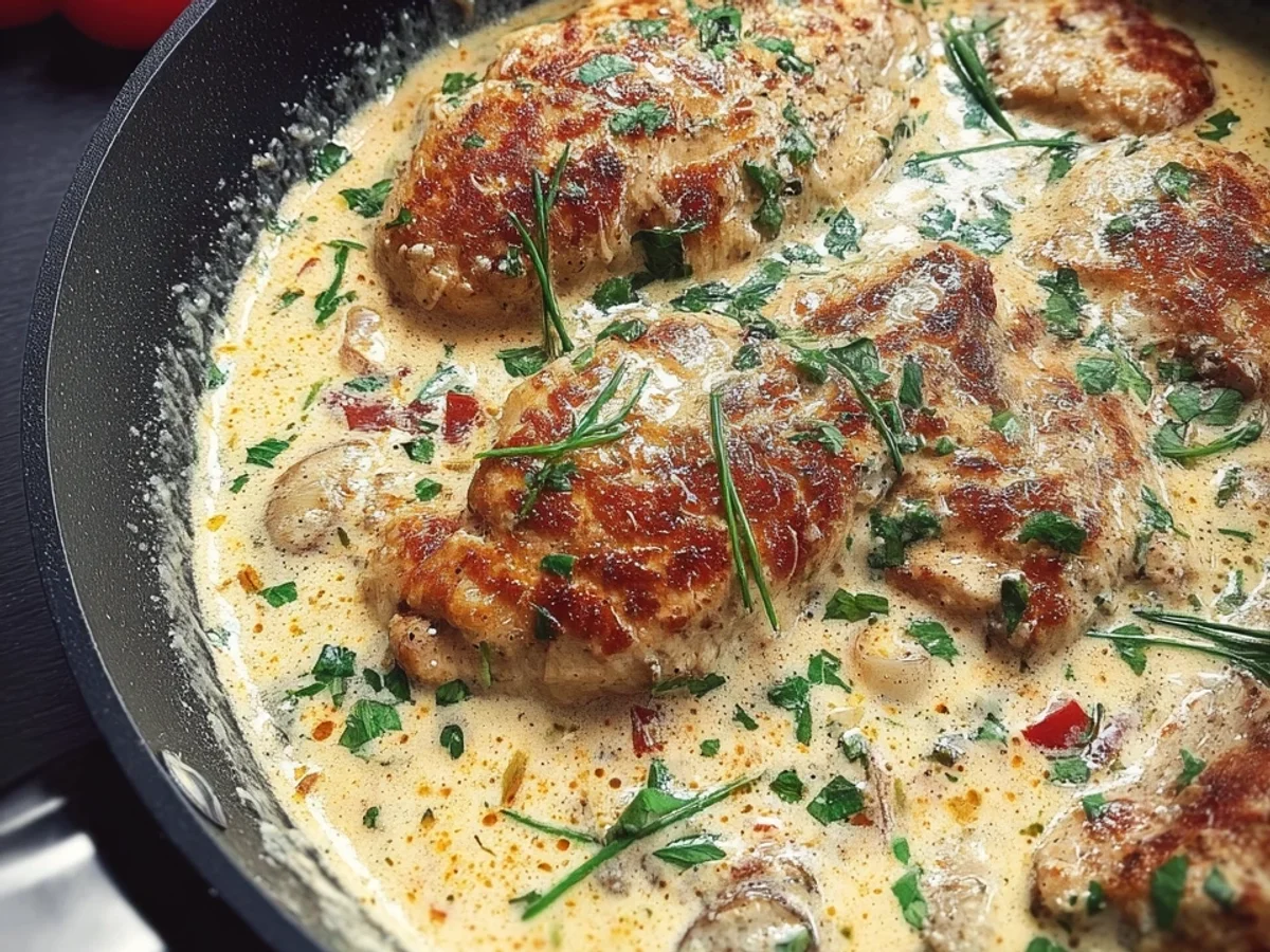 Zartes Hähnchenfilet in cremiger Frischkäse-Parmesan-Soße - Bild 2