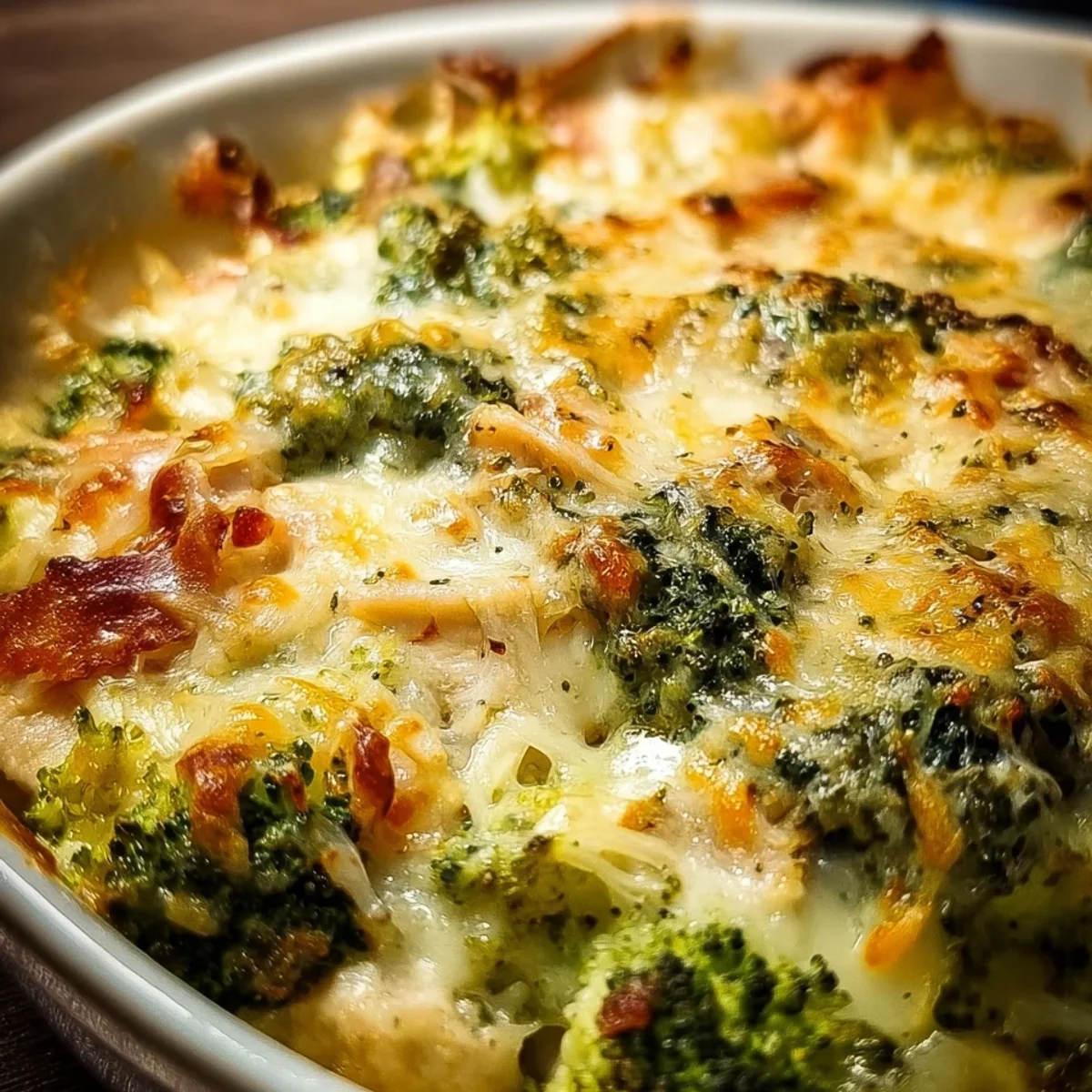 Brokkoli Auflauf mit Hähnchen: Cremig, Low-Carb & Sättigend