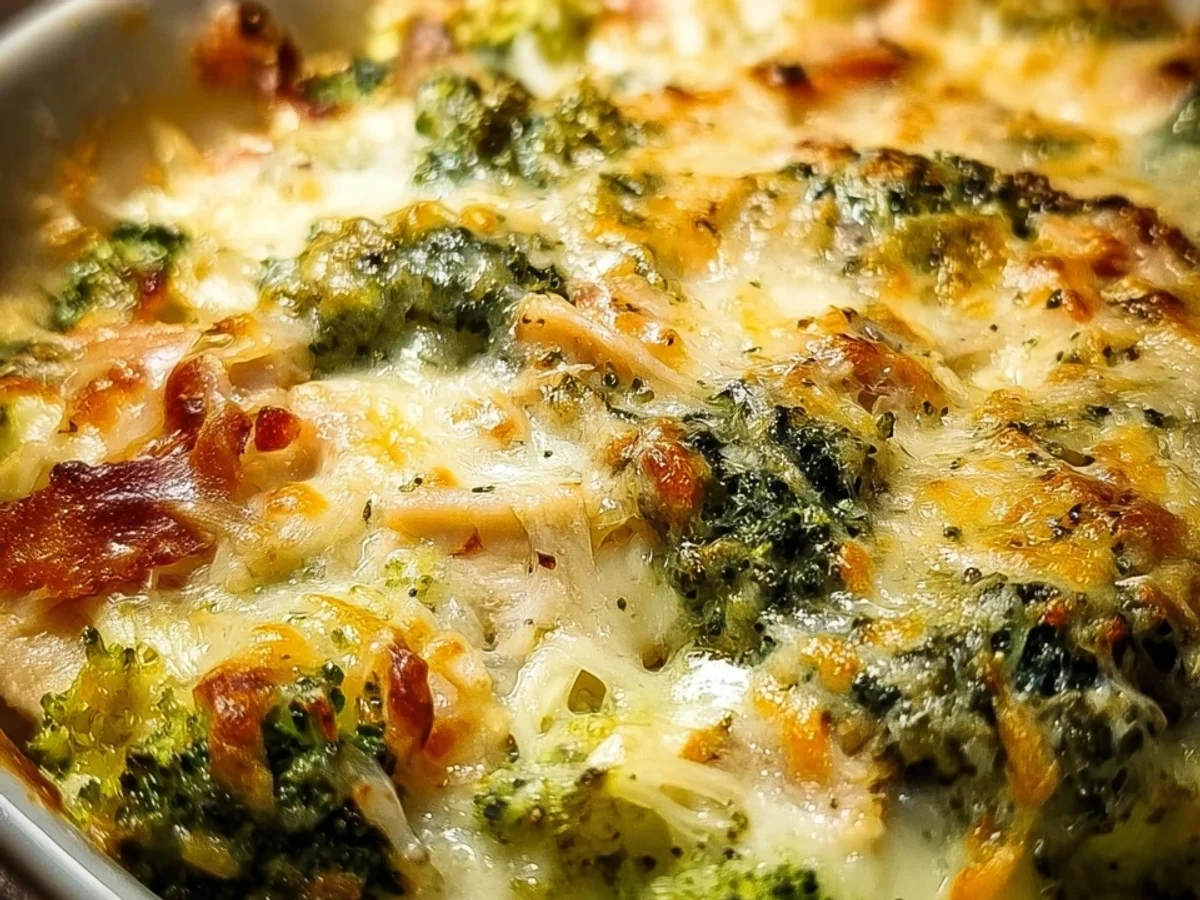 Brokkoli Auflauf mit Hähnchen: Cremig, Low-Carb & Sättigend - Beitragsbild