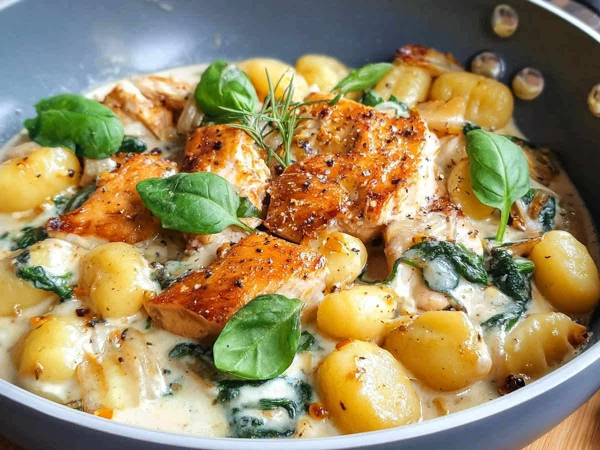 Cremige Gnocchi-Hähnchen-Pfanne: Schnell gemacht - Beitragsbild