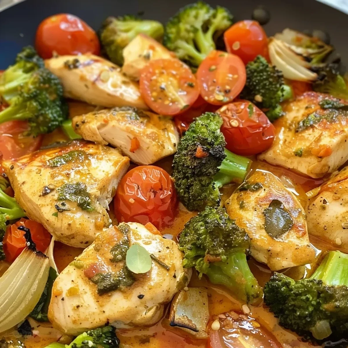 Dein Frisches Brokkoli Hähnchen mit Tomaten