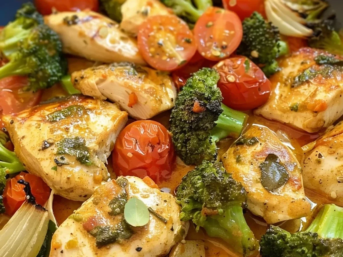 Dein Frisches Brokkoli Hähnchen mit Tomaten - Beitragsbild