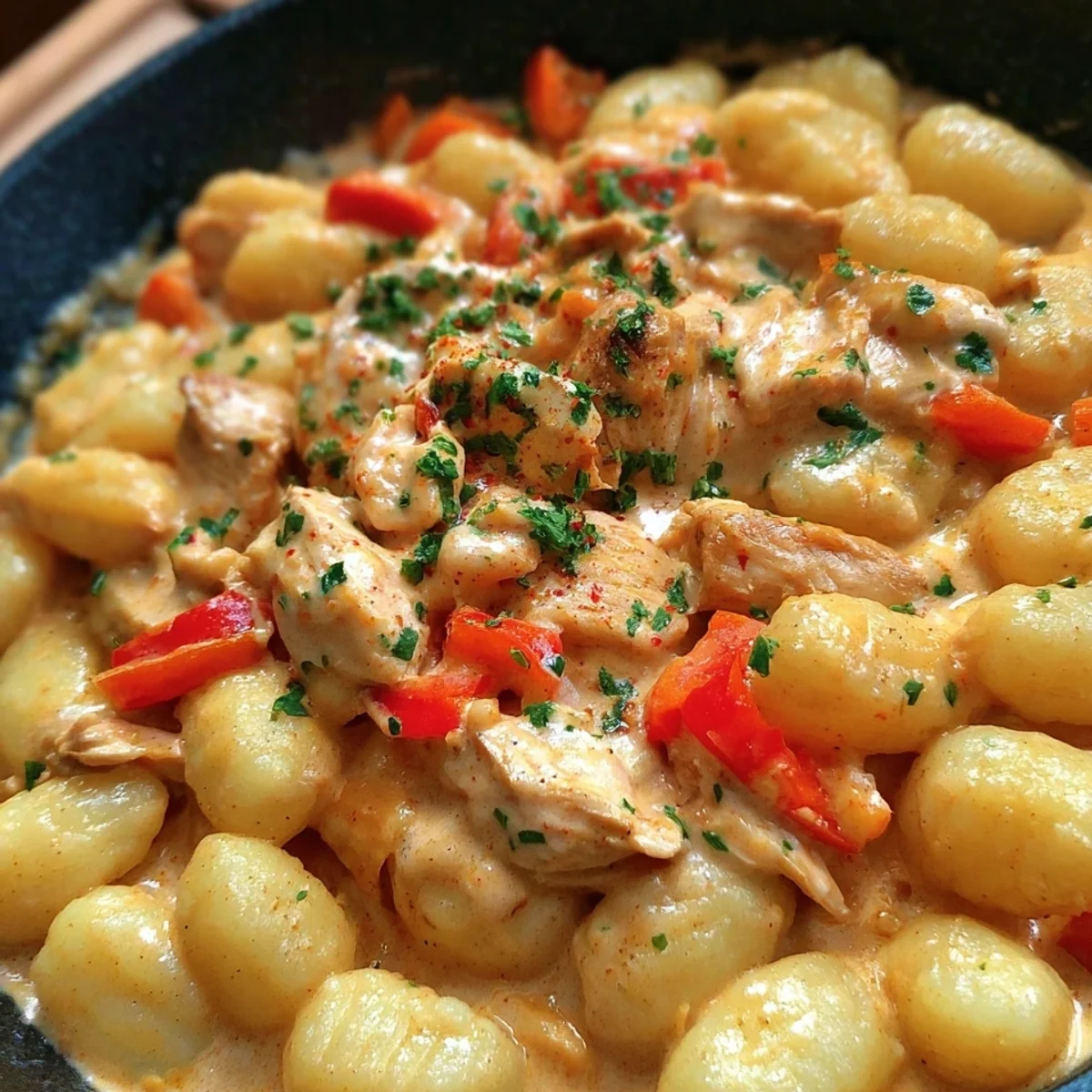 Gnocchi Pfanne mit Hähnchen & Paprika: 15-Minuten Rezept