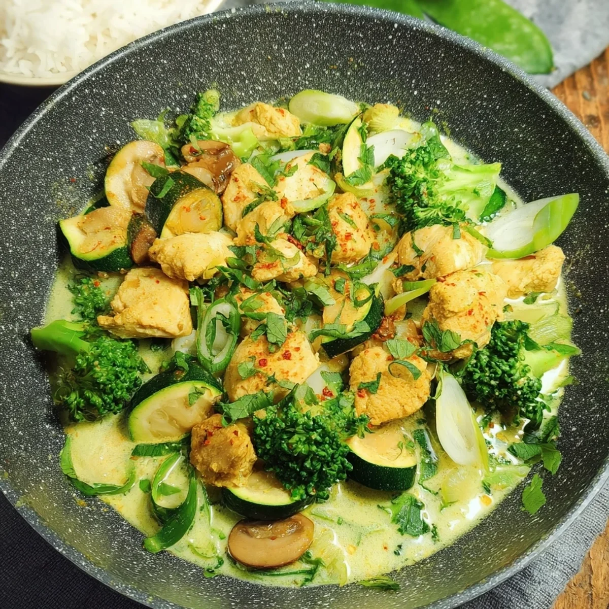 Grüne Low Carb Hähnchenpfanne: Frisch & Schnell gemacht