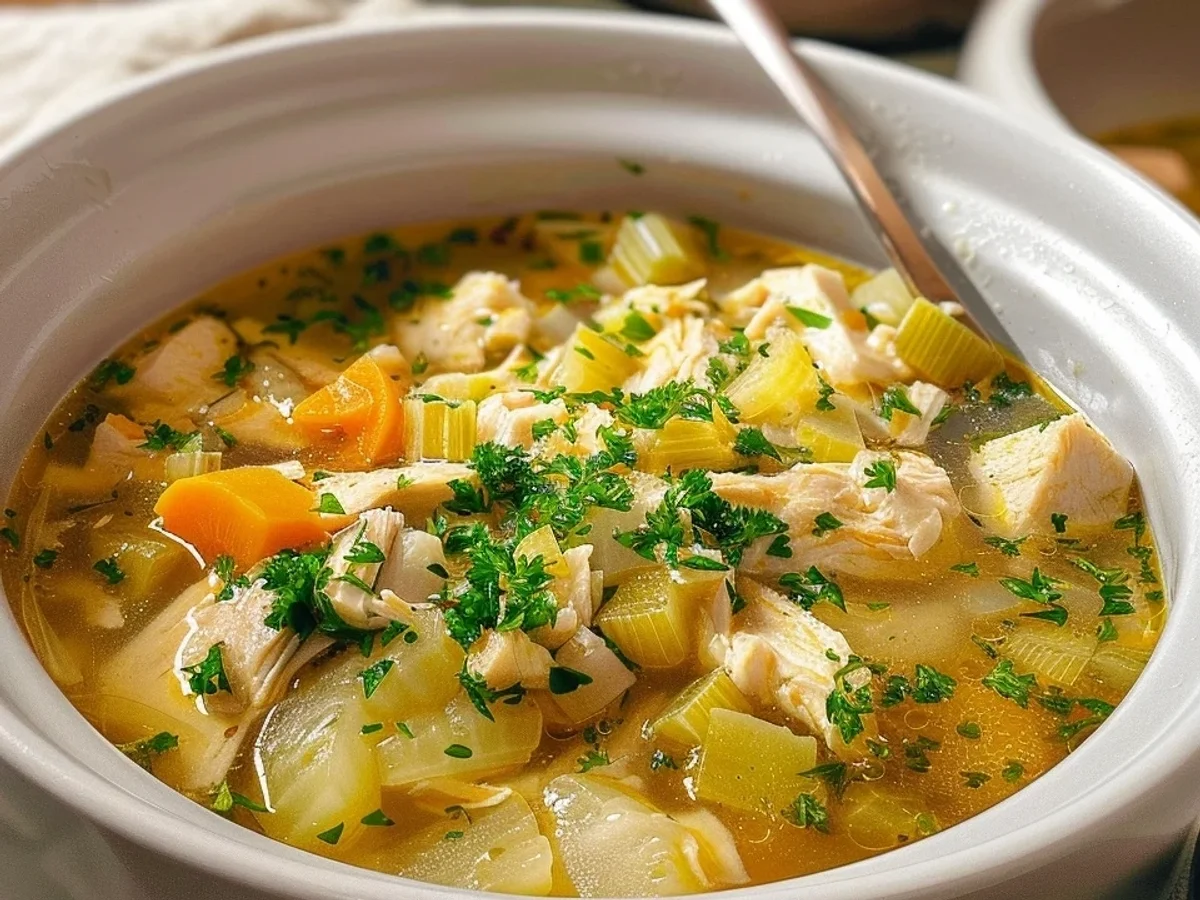 Herzhafte Hühnersuppe mit Hühnerbrust: Mein Seelenwärmer - Beitragsbild