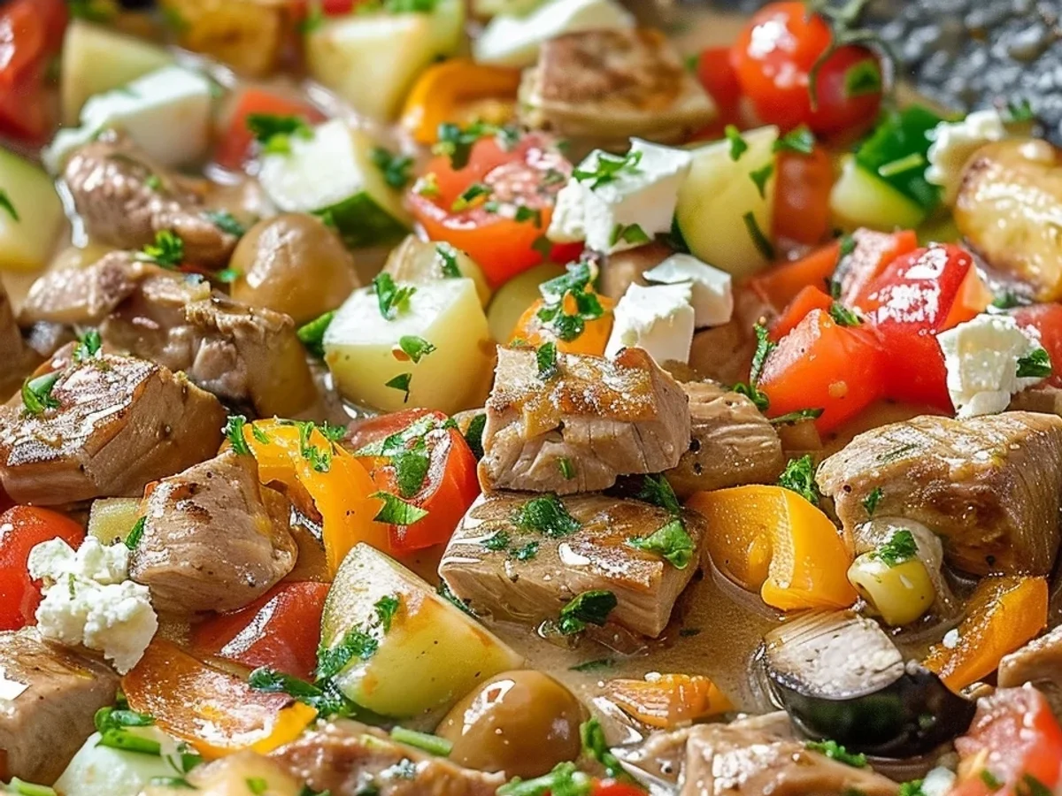 Herzhafte Hirtenpfanne Mykonos: Griechisches Soulfood - Beitragsbild