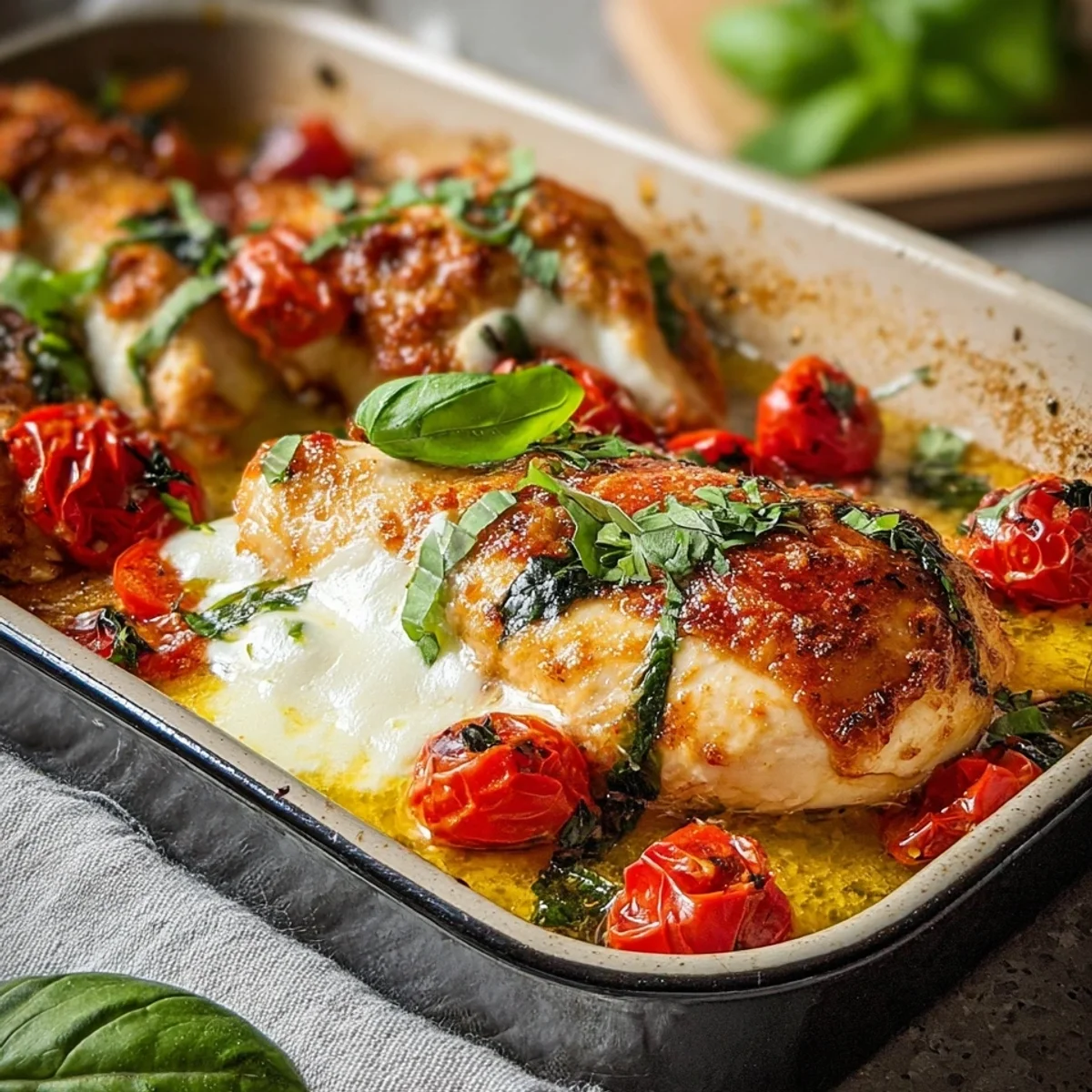 Herzhaftes Mozzarella-Hähnchen: Einfach & lecker