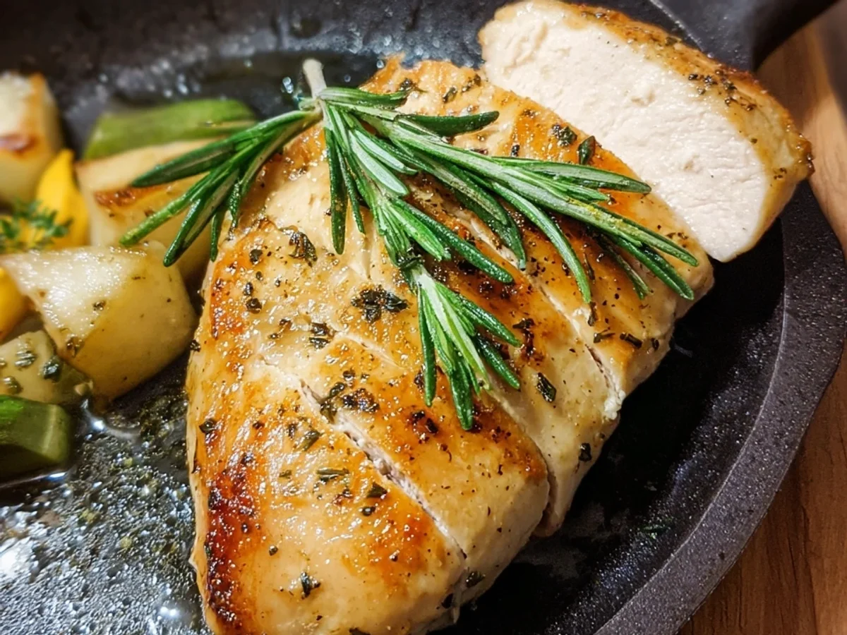 Hähnchenbrust perfekt braten: Saftig & Knusprig - Beitragsbild