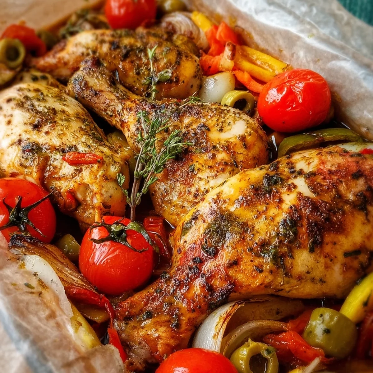 Mediterrane Hähnchenschenkel im Bratschlauch: Saftig & Unkompliziert