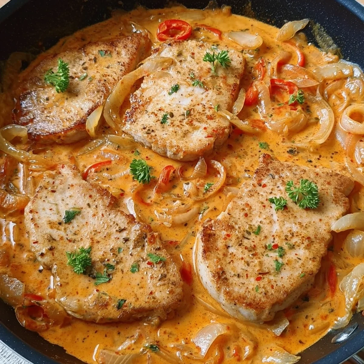 Paprika Rahm Schnitzel selbstgemacht: Cremig & einfach