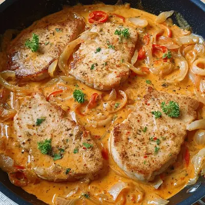 Paprika Rahm Schnitzel selbstgemacht: Cremig & einfach