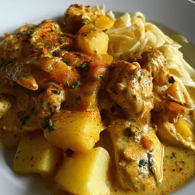 Pfirsich-Curry-Hähnchen-Auflauf: Süß-würziges Ofenglück