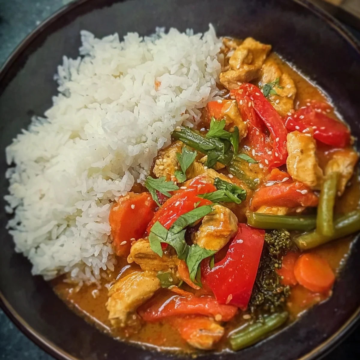 Rotes Thai Curry Hähnchen: Schnell, Scharf & Zart