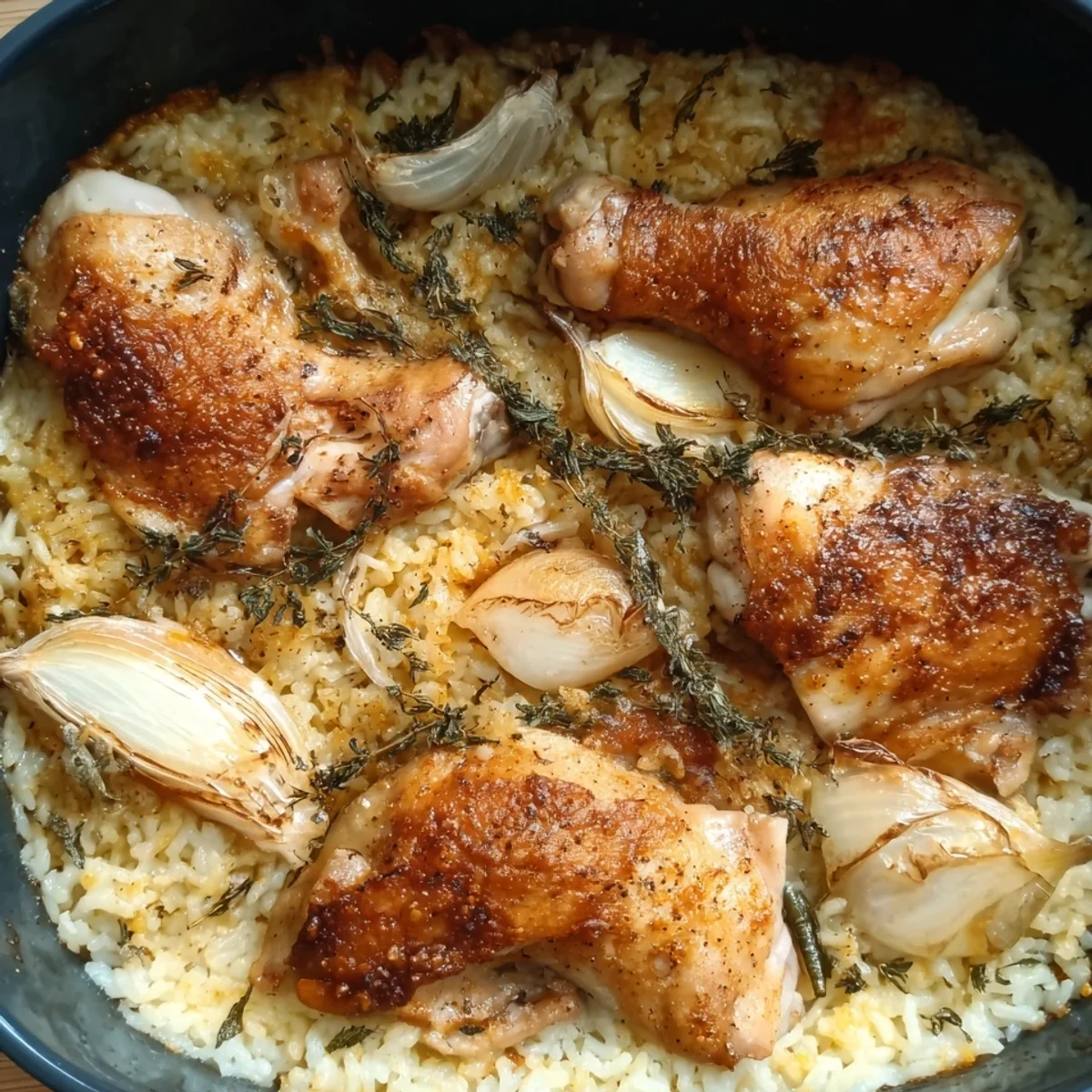 Saftige One Pot Hähnchenkeulen Reis Dampfbackofen