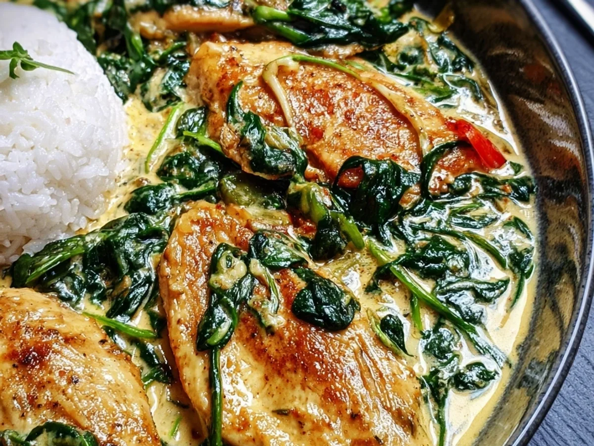 Spinat-Parmesan-Hähnchen: Cremiges Ofen-Glück für alle - Beitragsbild
