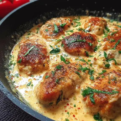 Zartes Hähnchenfilet in cremiger Frischkäse-Parmesan-Soße