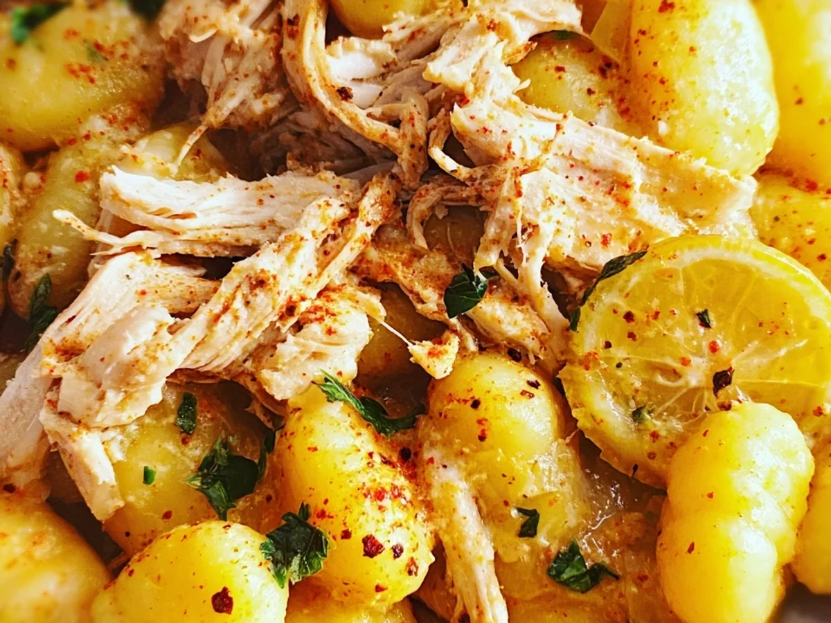 Zitronen-Gnocchi mit Pulled Chicken: Sonniges Erlebnis - Beitragsbild