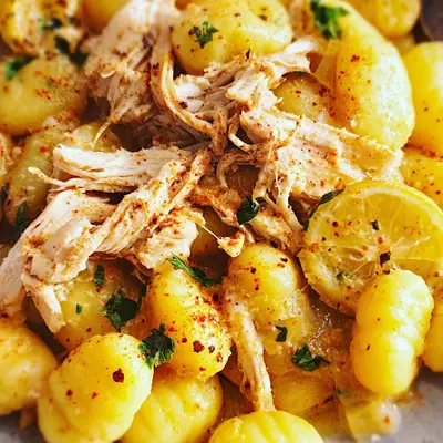 Zitronen-Gnocchi mit Pulled Chicken: Sonniges Erlebnis